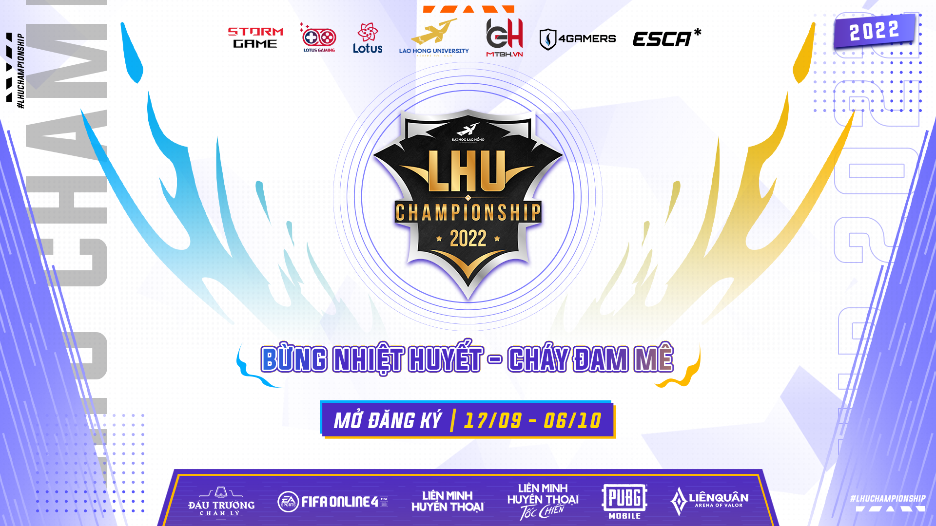 Giải đấu LHU Championship 2022 - ĐTCL, FO4, LMHT, WR, PUBGM, LQM